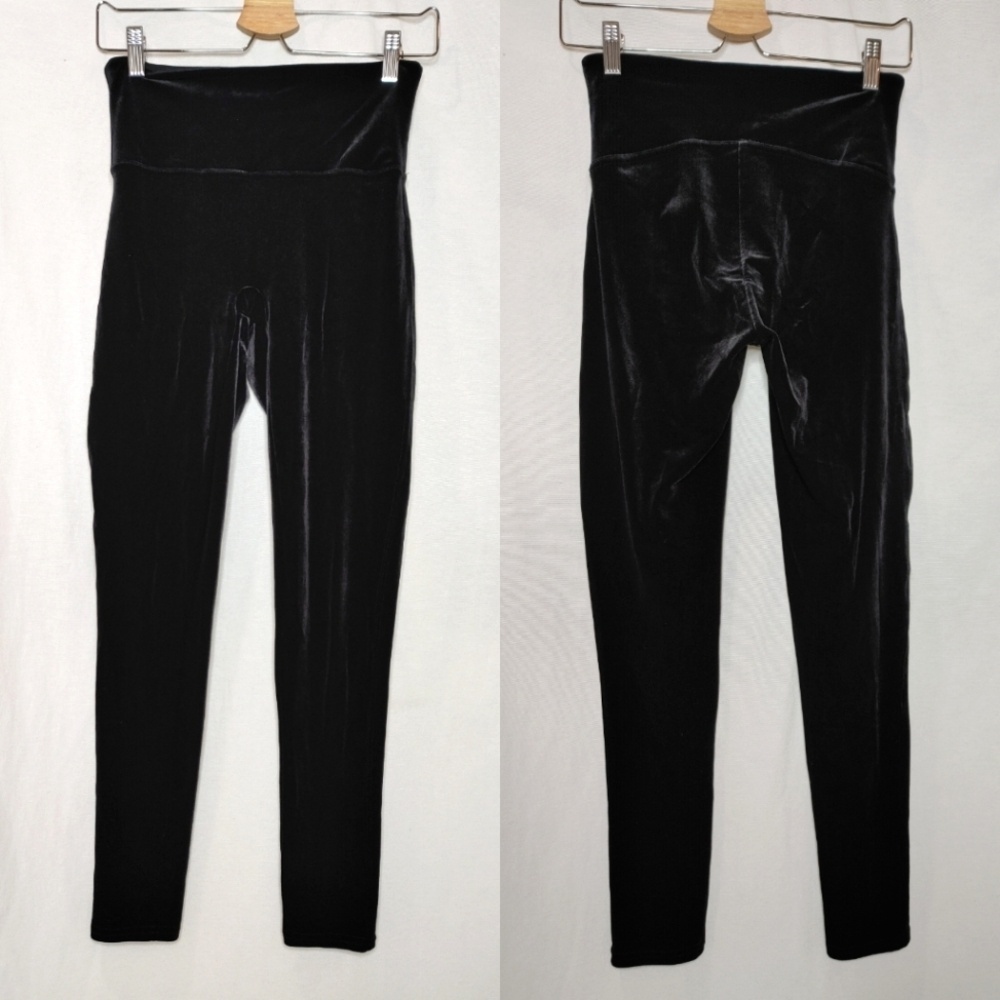 Spanx Velvet Leggings High Rise Compression Slimming Medium M